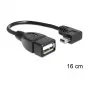USB kábel DeLOCK 83245 0,16m USB A Mini-USB B čierny