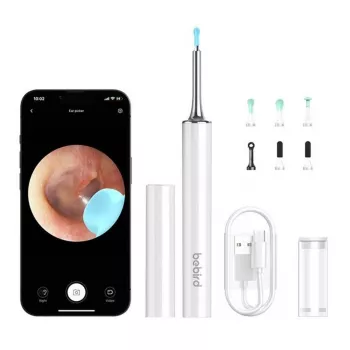 Čistič uší Bebird T15 Smart Visual biely — vizuálny otoskop na čistenie uší