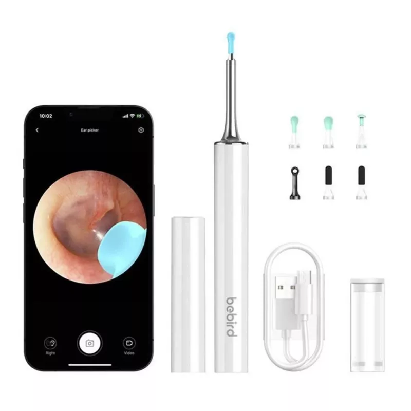 Čistič uší Bebird T15 Smart Visual biely — vizuálny otoskop na čistenie uší