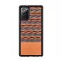Puzdro na smartfón man and wood pre Samsung Galaxy Note 20 — hnedý károvaný vzor, čierny vnútrajšok