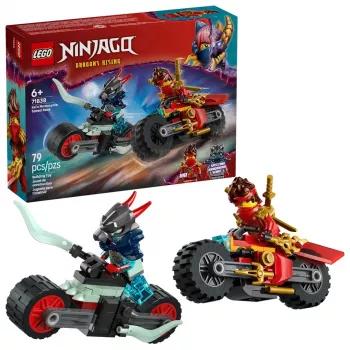LEGO stavebná sada NINJAGO 71838 Kaiho motorkové rýchlostné preteky — 79 dielov, 2 minifigúrky, vek 6+, rozmery 40×30×90 mm