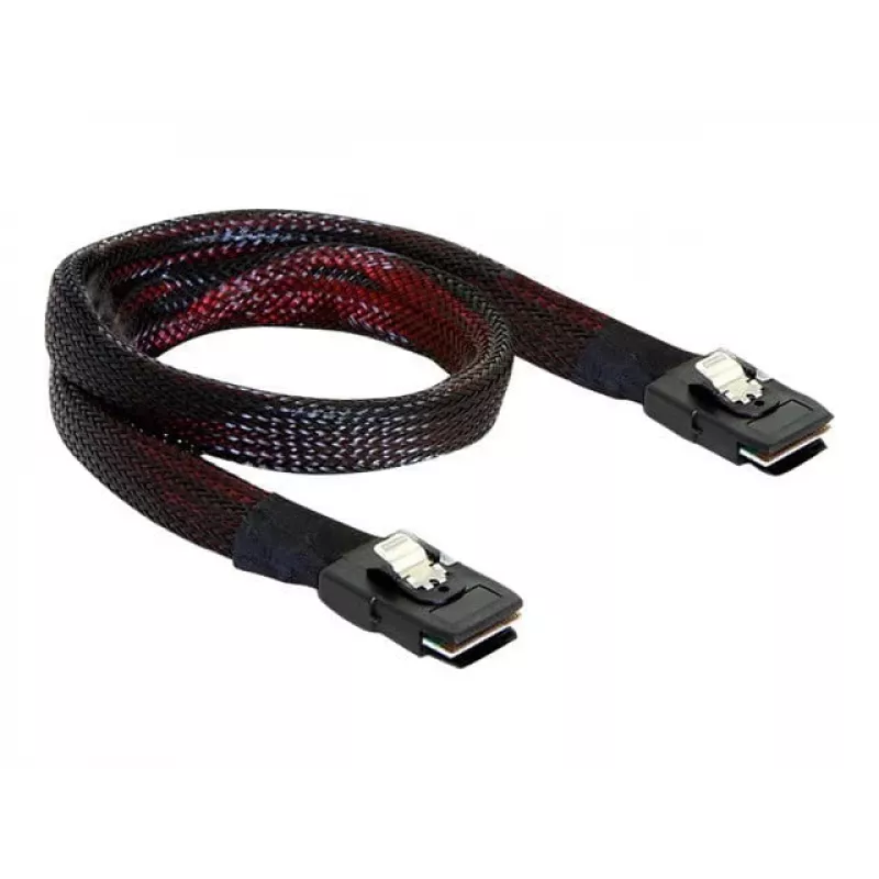 SAS kábel DeLOCK 83073 0,1 m čierny červený