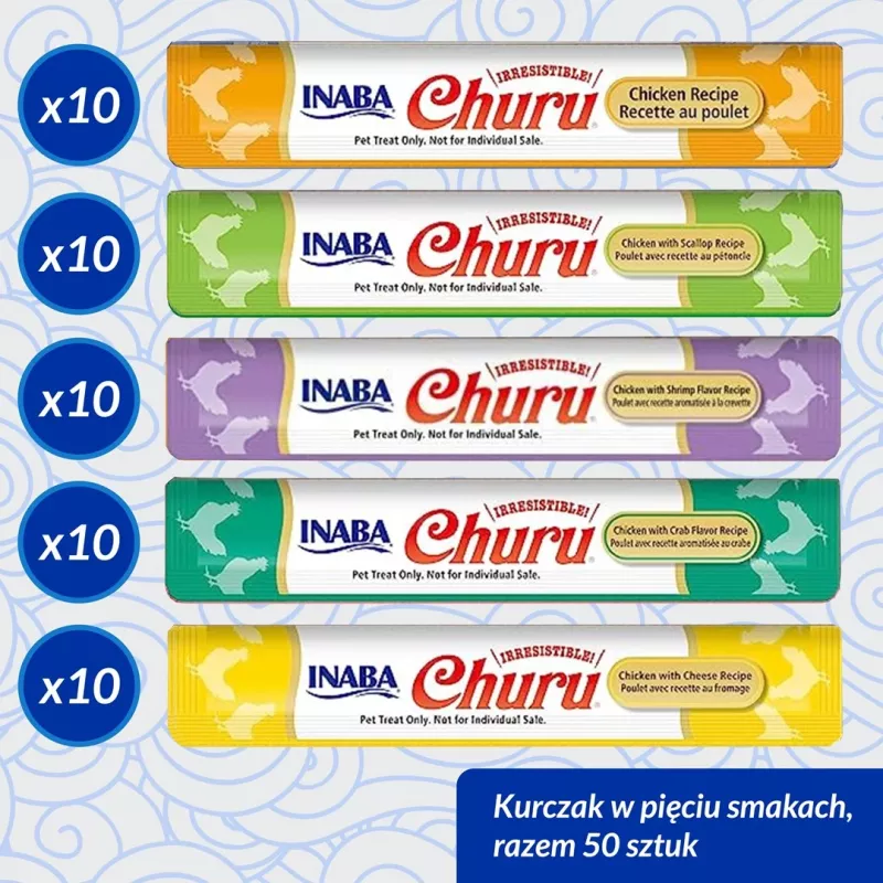 INABA Churu Varieties Chicken - mačacie maškrty - 50 x 14g
