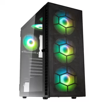 Kolink Observatory HF Plus Mesh ARGB Midi-Tower - čierna