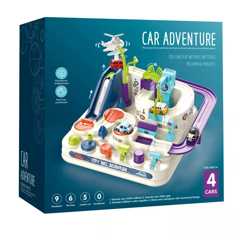 Sada detskej pretekárskej dráhy Extralink TOYS — inteligentná sada áut, modulárne diely dráhy, vozidlá na batérie