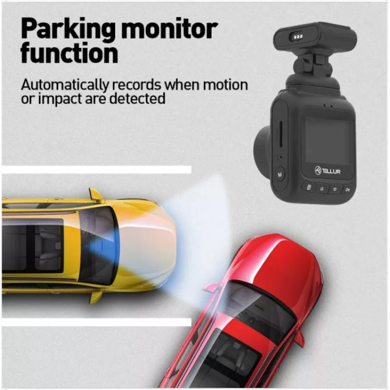 Palubná kamera Tellur Dash Patrol DC1 FullHD 1080P čierna