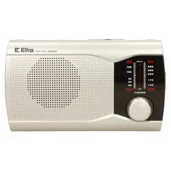 Prenosné rádio Eltra EWA strieborné — AM/FM prijímač, batériové