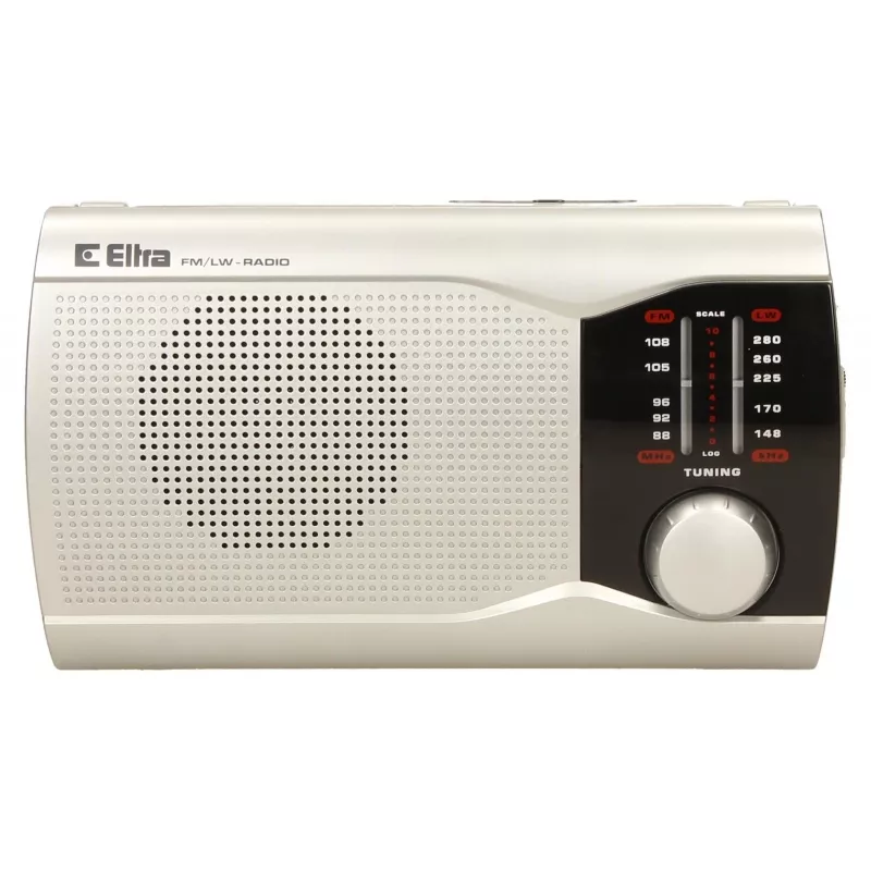 Prenosné rádio Eltra EWA strieborné — AM/FM prijímač, batériové