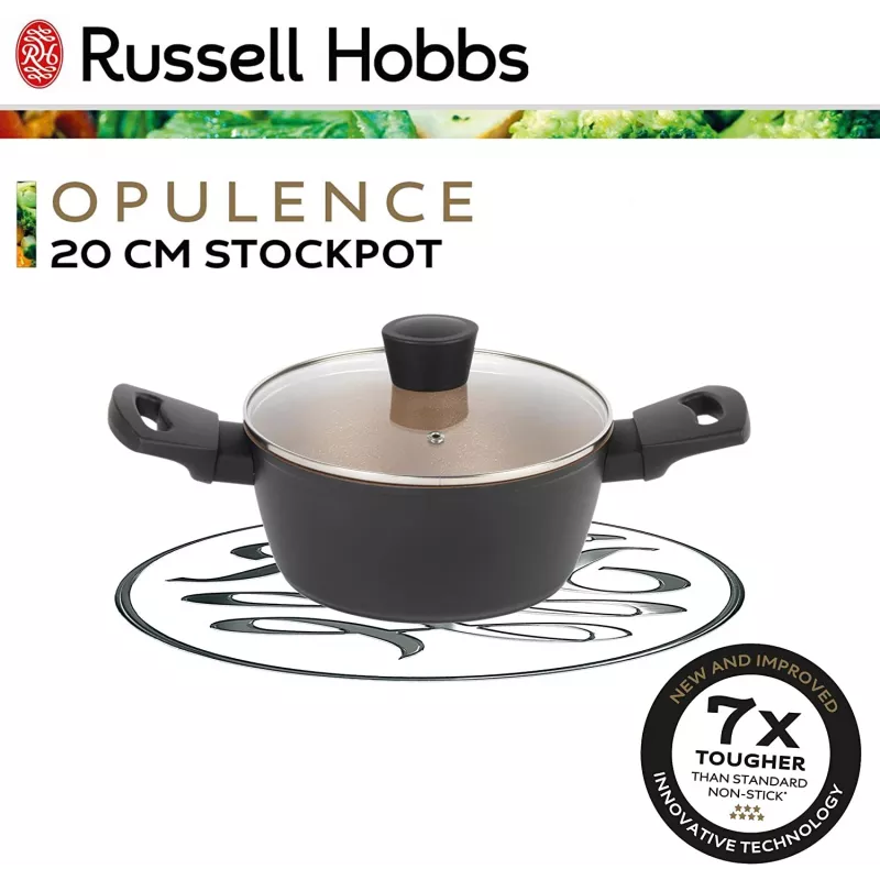 Hrniec Russell Hobbs RH01669BEU7 20 cm, čierny, vnútro z nehrdzavejúcej ocele
