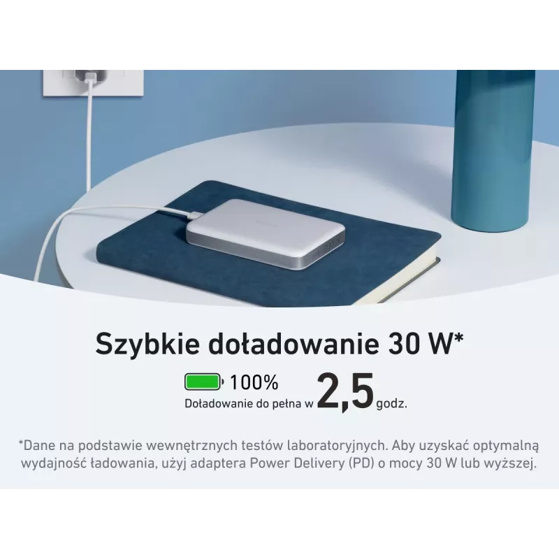 Anker MagGo Power Bank 10K magnetická bezdrôtová biela, biela