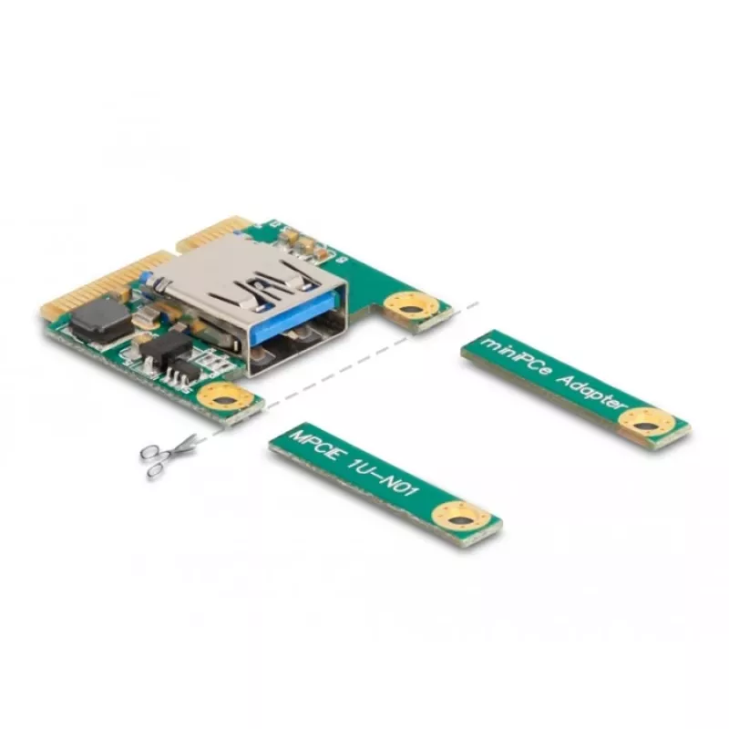 DeLOCK Mini PCIe I/O 1 x USB 2.0 Type-A konektor samica Full-Size Half-Size