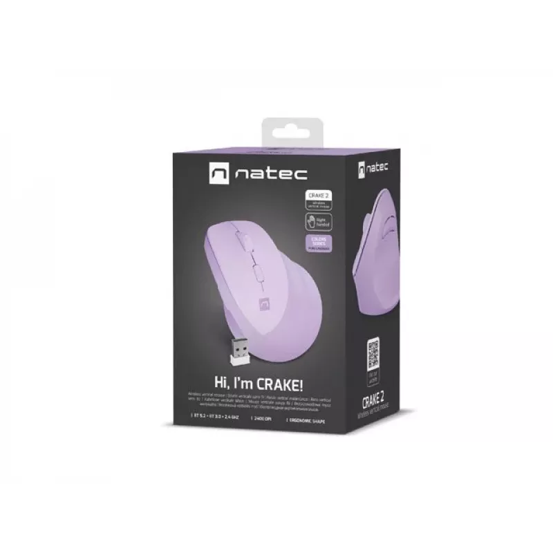 NATEC Crake 2 myš univerzálna pravácka RF Wireless + Bluetooth optická 2400 DPI