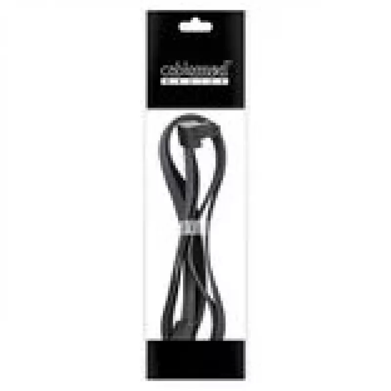 CableMod Basics univerzálny 12V 2x6 kábel, 90° konektor, 16-pin na 16-pin - čierny, 60 cm, Var. B