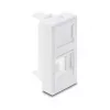 Snap-in H-modulový kryt pre Keystone modul 1 port DELOCK 22,5×45 mm ABS biely