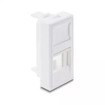 Snap-in H-modulový kryt pre Keystone modul 1 port DELOCK 22,5×45 mm ABS biely