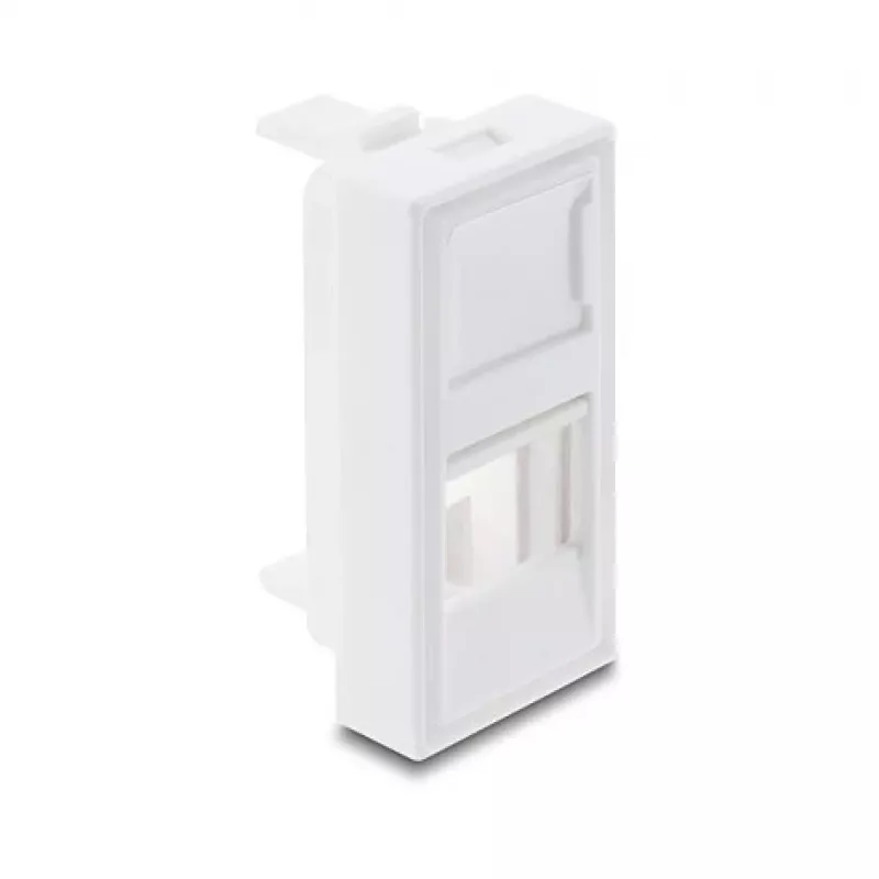 Snap-in H-modulový kryt pre Keystone modul 1 port DELOCK 22,5×45 mm ABS biely