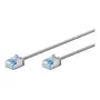 Goobay ultra-flexibilný CAT 6A patch kábel slim U/FTP sivý - extra krátky konektor (74304)