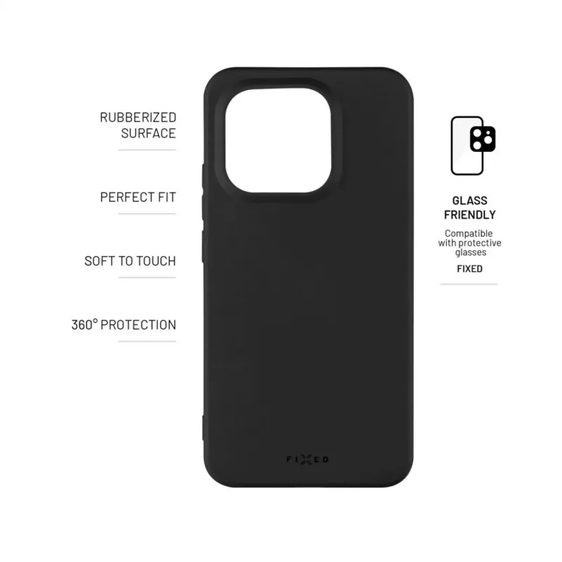 Fixed Story | zadný kryt | Xiaomi | 15T | pogumovaný | čierny