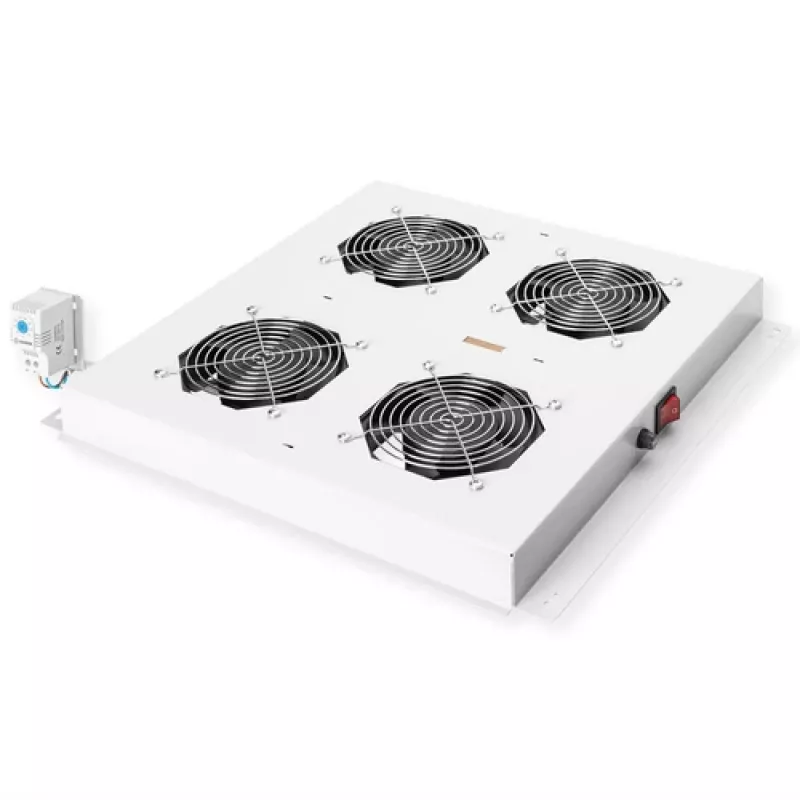 ROLINE 19-palcová ventilátorová jednotka, 4 ventilátory, sivá, model 26.21.0077
