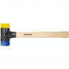 Gumené kladivo Safety soft / medium-hard (čierna/drevo, Ø 30 mm)