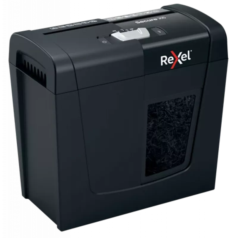 Rexel Secure X6 2020122EU skartovač papiera s krížovým rezom, P-4, 4x40 mm, 6 listov, kôš 10 l, 70 dB, čierny
