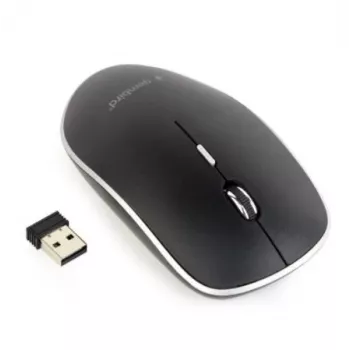 Myš USB OPTICAL WRL čierna/SILENT MUSW-4BS-01 GEMBIRD