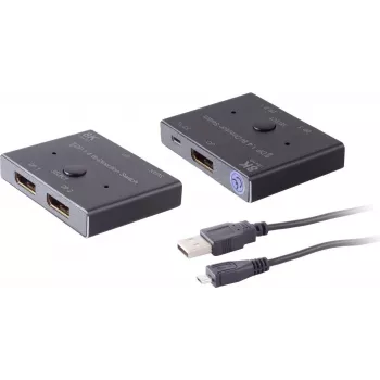 DisplayPort prepínač ShiverPeaks SP05-14001 2x1 obojsmerný, podporuje až 8K