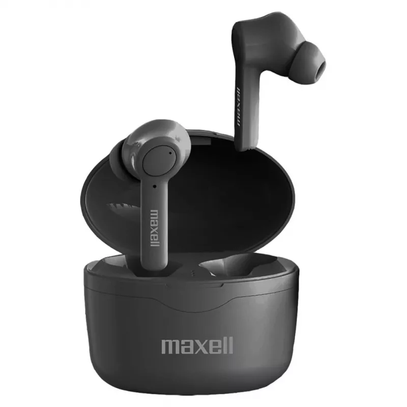Maxell Bass 13 Sync Up bezdrôtové Bluetooth in-ear slúchadlá s nabíjacím puzdrom čierne