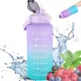 Extralink Motivačná fľaša, Fľaša na vodu, 2000 ml, Fialovo-modrá, BUT-992