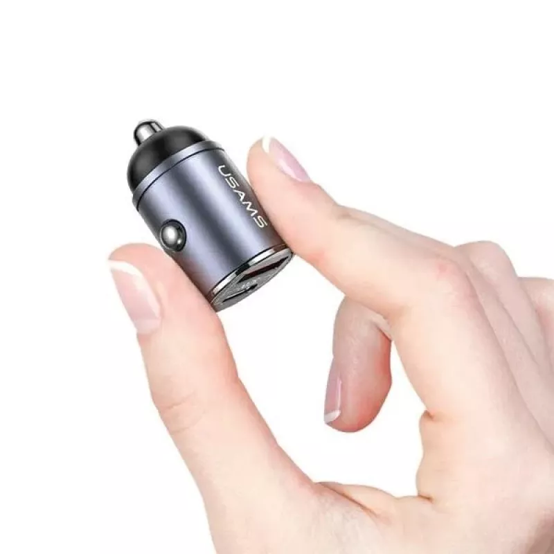 Auto nabíjačka usams C38 30W — 1x USB-A + 1x USB-C rýchle nabíjanie