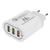 Nástenná nabíjačka MACLEAN MCE479W — 3-portová USB rýchlonabíjačka, 18W celkový výkon