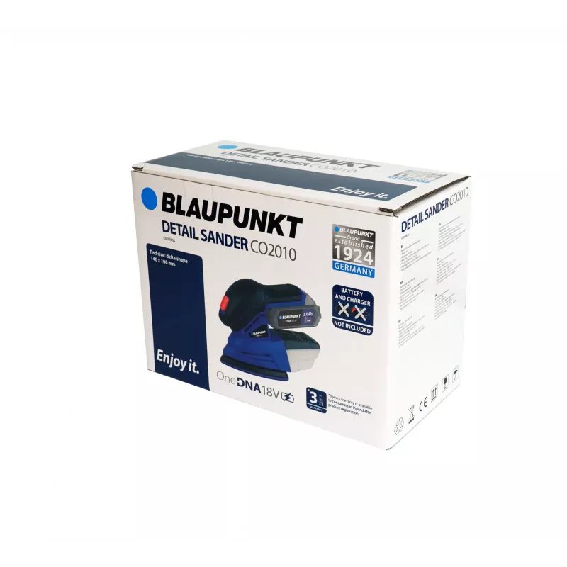 Detailná brúska BLAUPUNKT CO2010 18 V bezdrôtová, ručná na brúsenie malých plôch