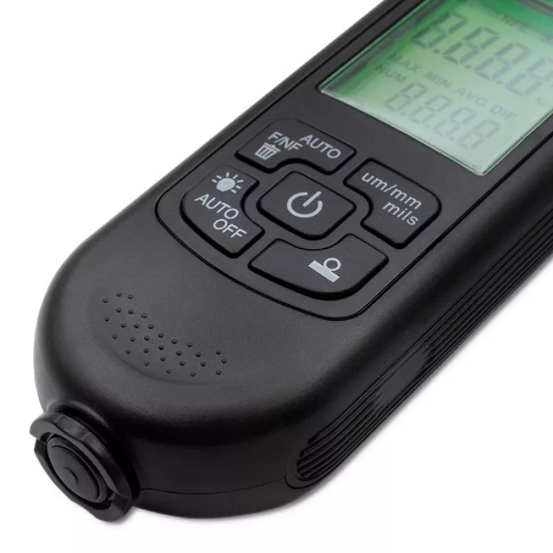 Qoltec merač hrúbky laku s LCD displejom | 0~2000 µm