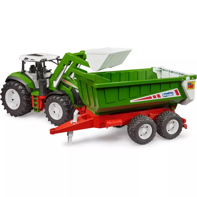 Bruder Roadmax traktor s čelným nakladačom a sklápacím prívesom