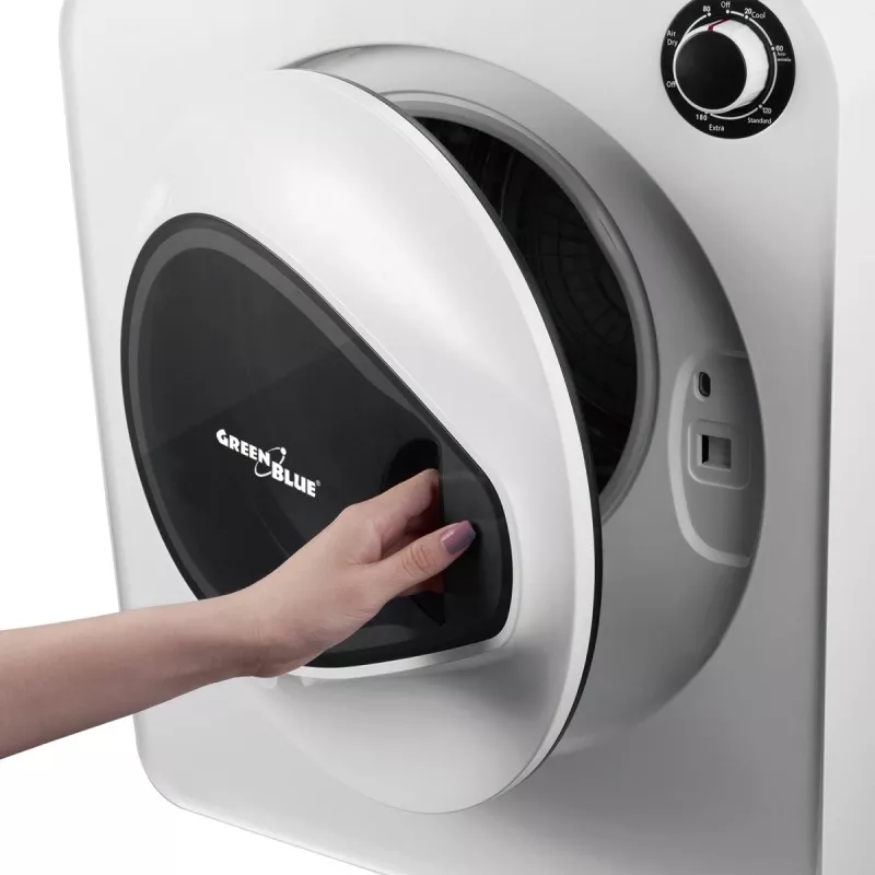 Sušička bielizne GreenBlue GB405 — elektrická 830 W, kapacita 3 kg, mini cestovný model