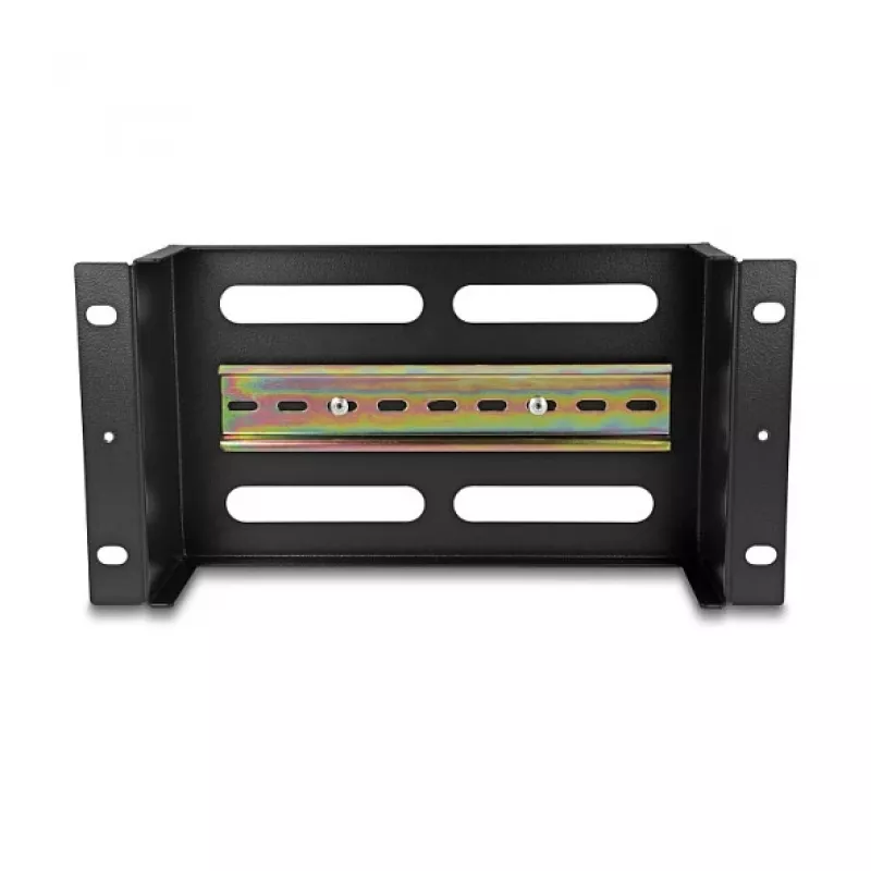 Delock 67320 10" lišta s ističmi s krytom a DIN lištou, 3U, kov, čierna