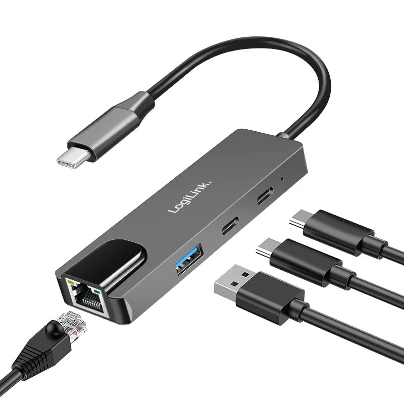 USB 3.2 Gen1 hub, 3-portový s 2,5G Ethernet