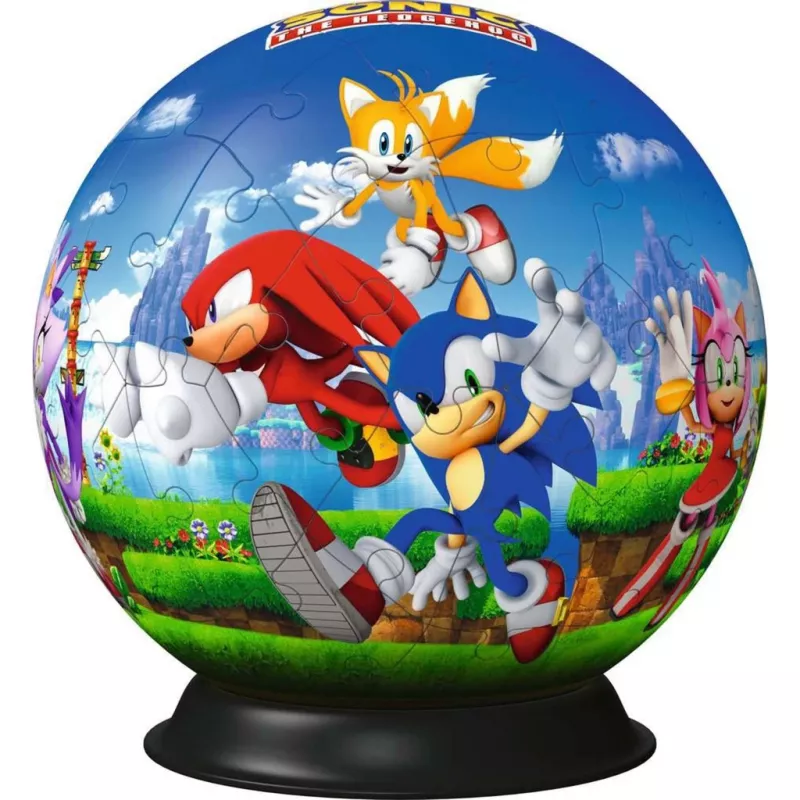 3D puzzle guľa Ravensburger Sonic the Hedgehog, 72 dielov, model 11592
