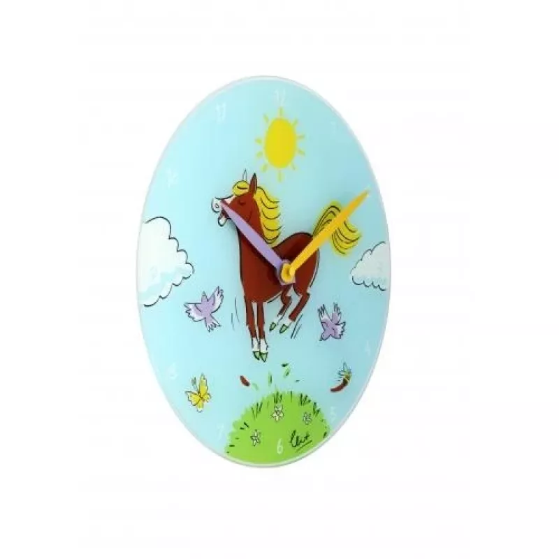 Hodiny NeXtime 8812 Jump for joy, Ø30 cm, nástenné hodiny, modrá/viacfarebná