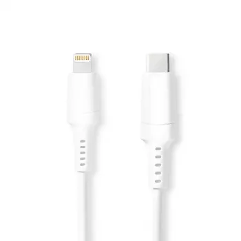 Nedis 2m USB-C na Lightning kábel pre iPad, iPhone, iPod, biely