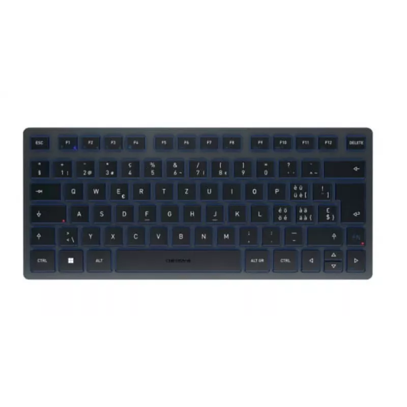 Bluetooth klávesnica CHERRY KW 7100 MINI BT QWERTZ švajčiarska modrá bezdrôtová