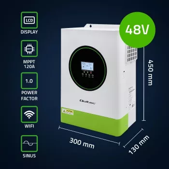 Hybridný solárny menič Off-Grid 6200W | 120A