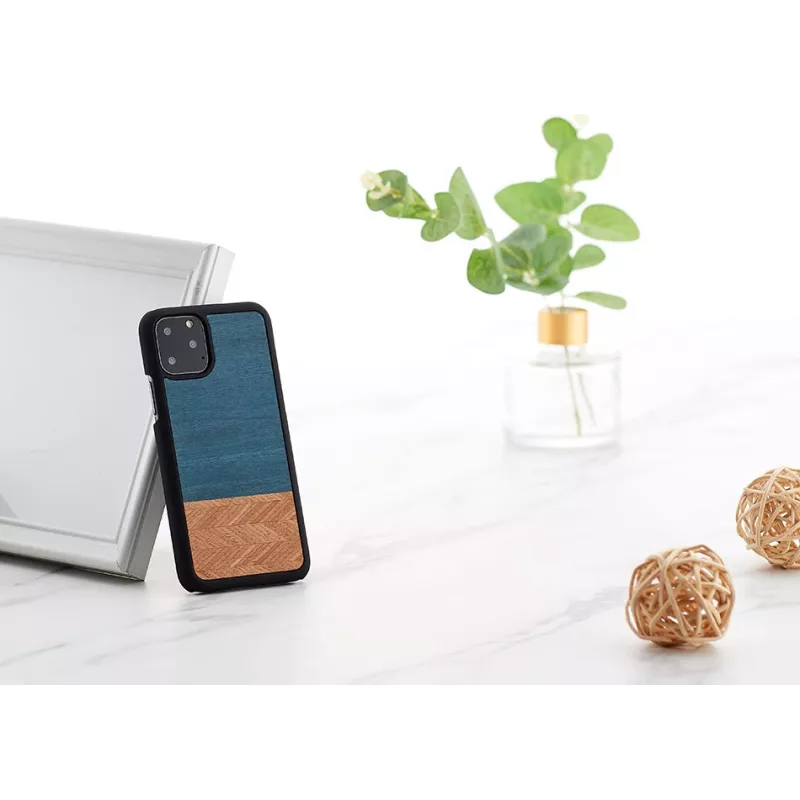 Puzdro na smartphone man and wood pre iPhone 11 Pro – denimovo čierna