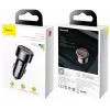 Baseus Magic CCMLC20A-01 autonabíjačka, 2x USB-A QC 3.0, 45 W, 6 A, displej napätia, čierna