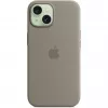 Silikónové puzdro s MagSafe pre iPhone 15 – clay