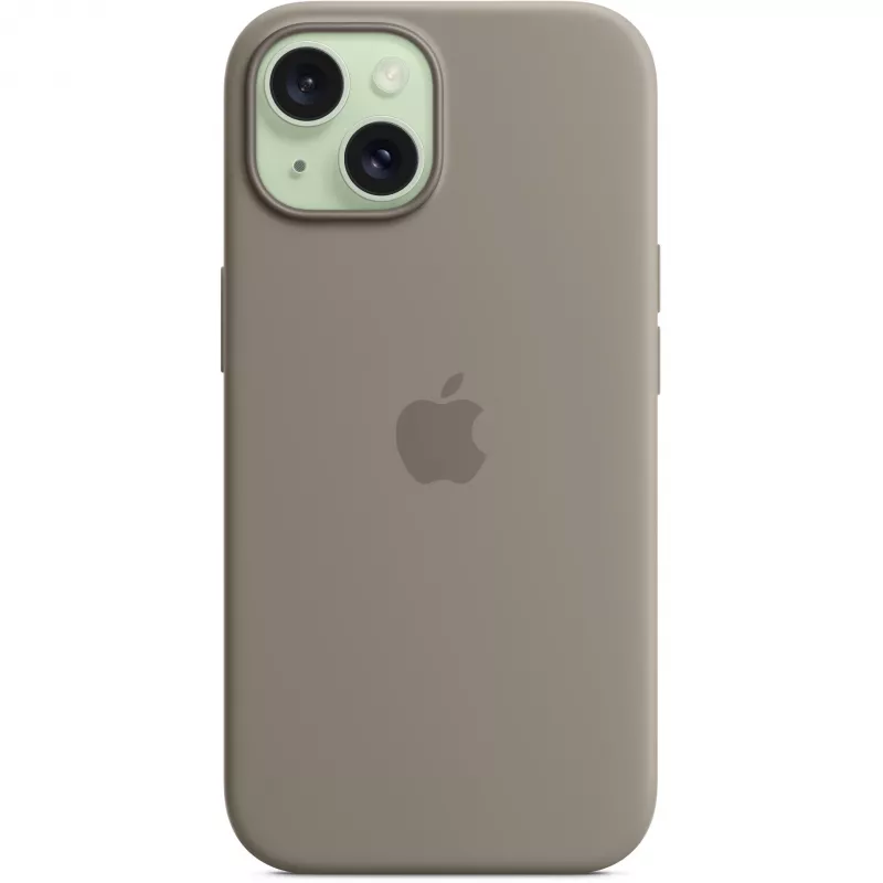 Silikónové puzdro s MagSafe pre iPhone 15 – clay