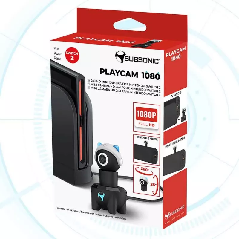 Subsonic Playcam 1080 2in1 HD mini kamera pre Nintendo Switch 2 svetlomodrá