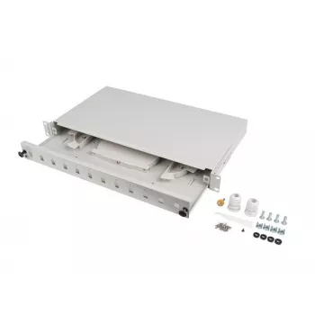 Patch panel Lanberg FOP1-12SS-LDS sivý ABS oceľ 19 palcov