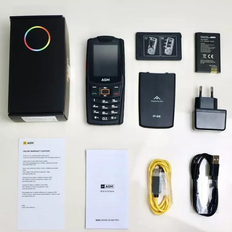 AGM M6 4G odolný outdoorový tlačidlový telefón (typ bar), IP68/IP69K, MIL-STD-810H, bez napájacieho zdroja