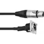 XLR prepojovací kábel PSSO 1 m, XLR konektor samica na XLR konektor samec, čierny